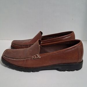 Cole Haan Leather Country Holley Saddle Tan Slip On Loafers Women's 8 D13261